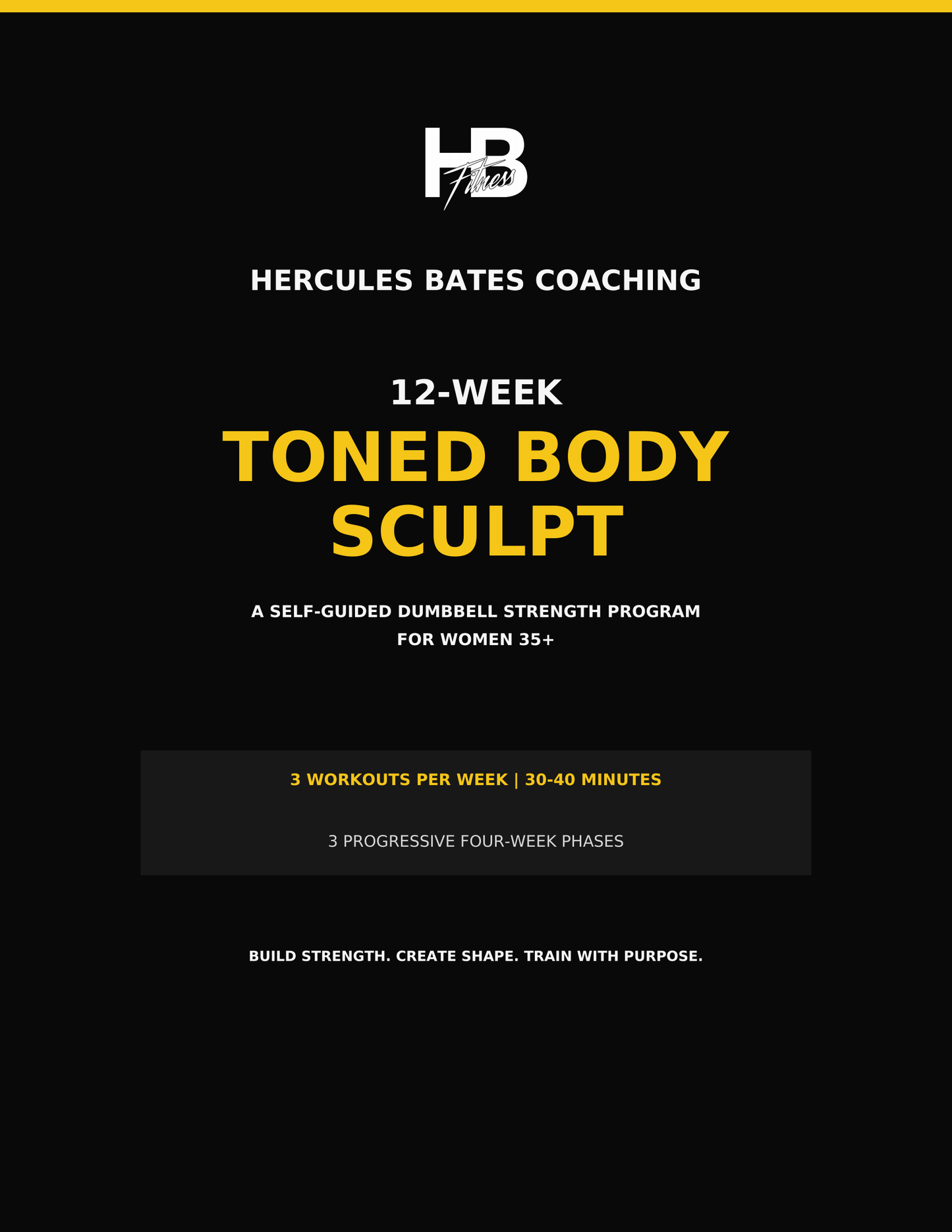 12 Week Toned Body Sculpt Program